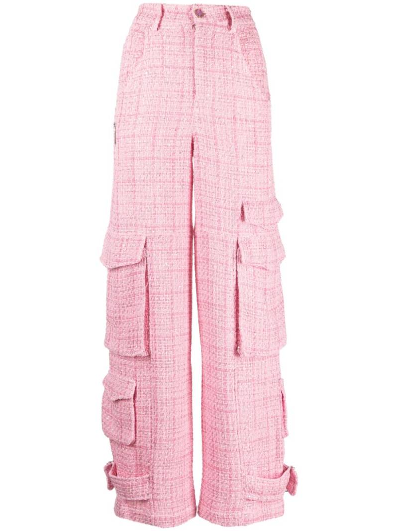 GCDS Ultracargo tweed wide-leg trousers - Pink von GCDS