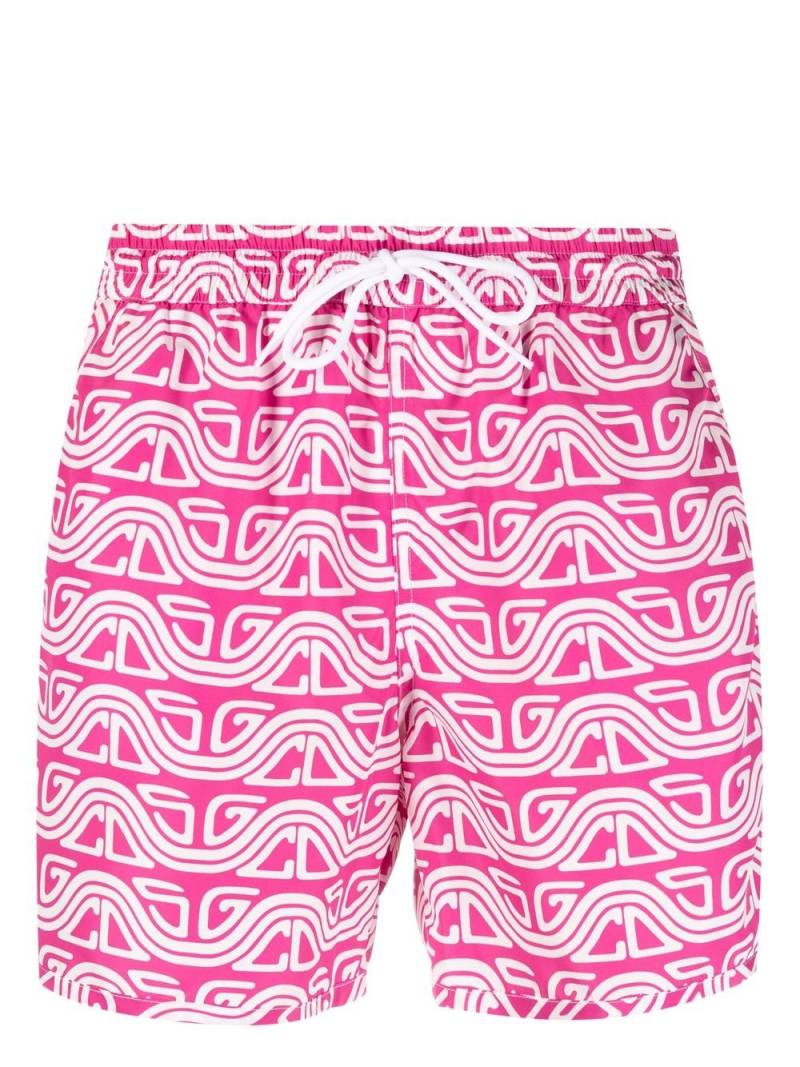 GCDS abstract-print swim shorts - Pink von GCDS