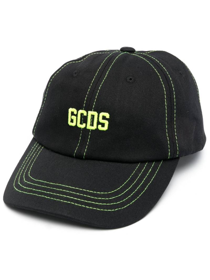 GCDS embroidered-logo baseball cap - Black von GCDS