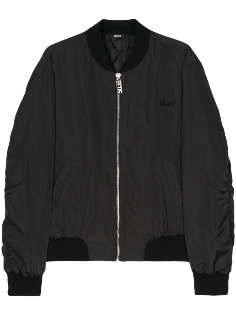 GCDS embroidered-logo bomber jacket - Black von GCDS