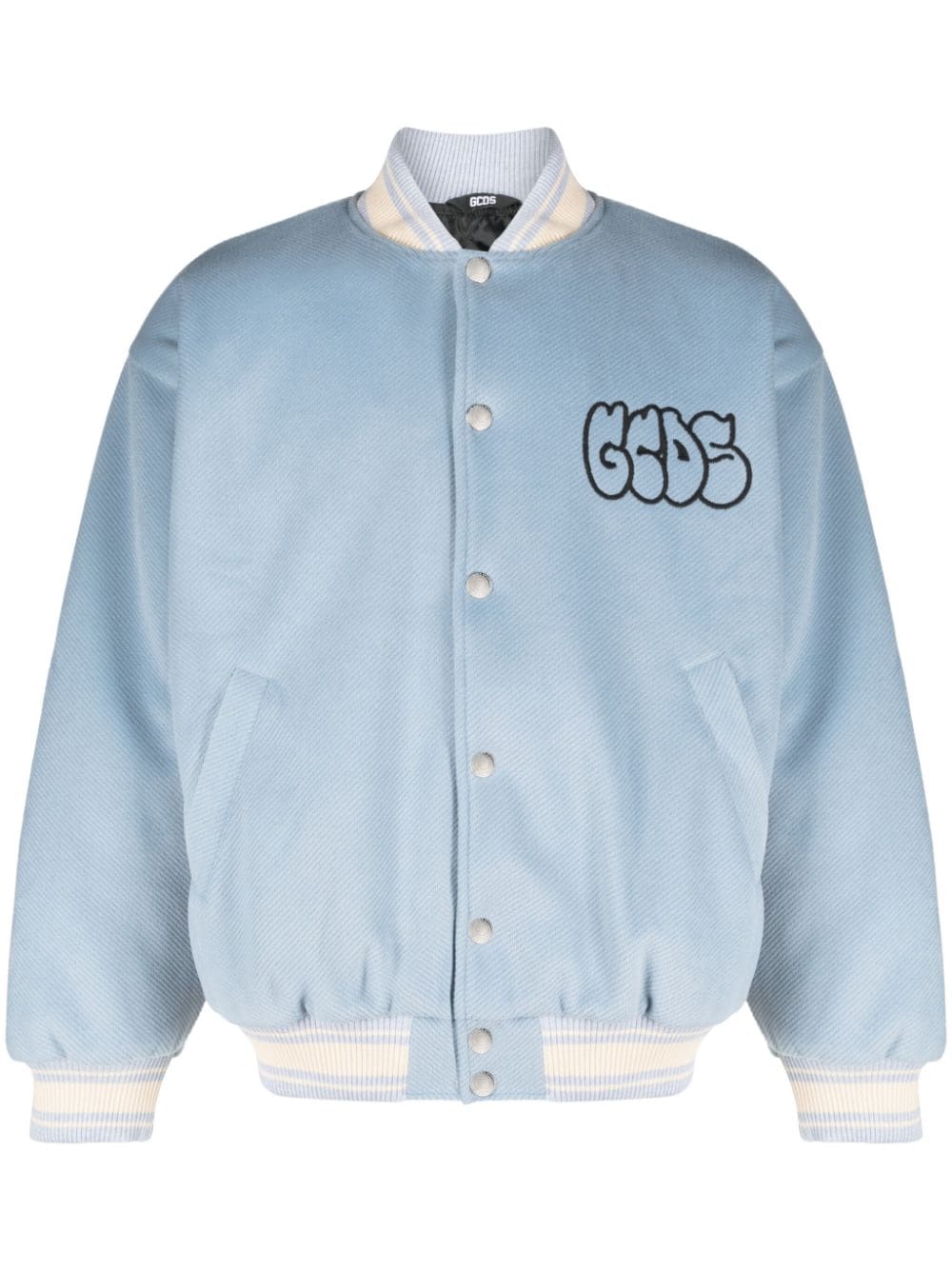 Gcds graffit-logo Varsity bomber jacket - Blue von Gcds