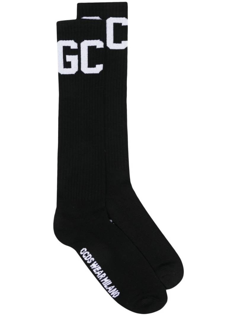 GCDS intarsia-knit mid-calf socks - Black von GCDS