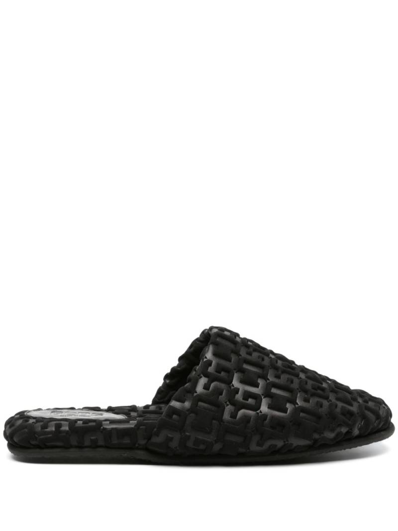 GCDS logo-embossed monogram slippers - Black von GCDS