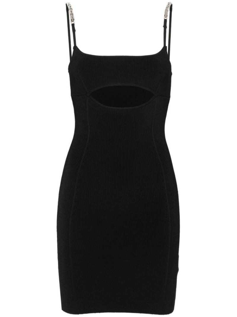 GCDS logo-lettering ribbed mini dress - Black von GCDS