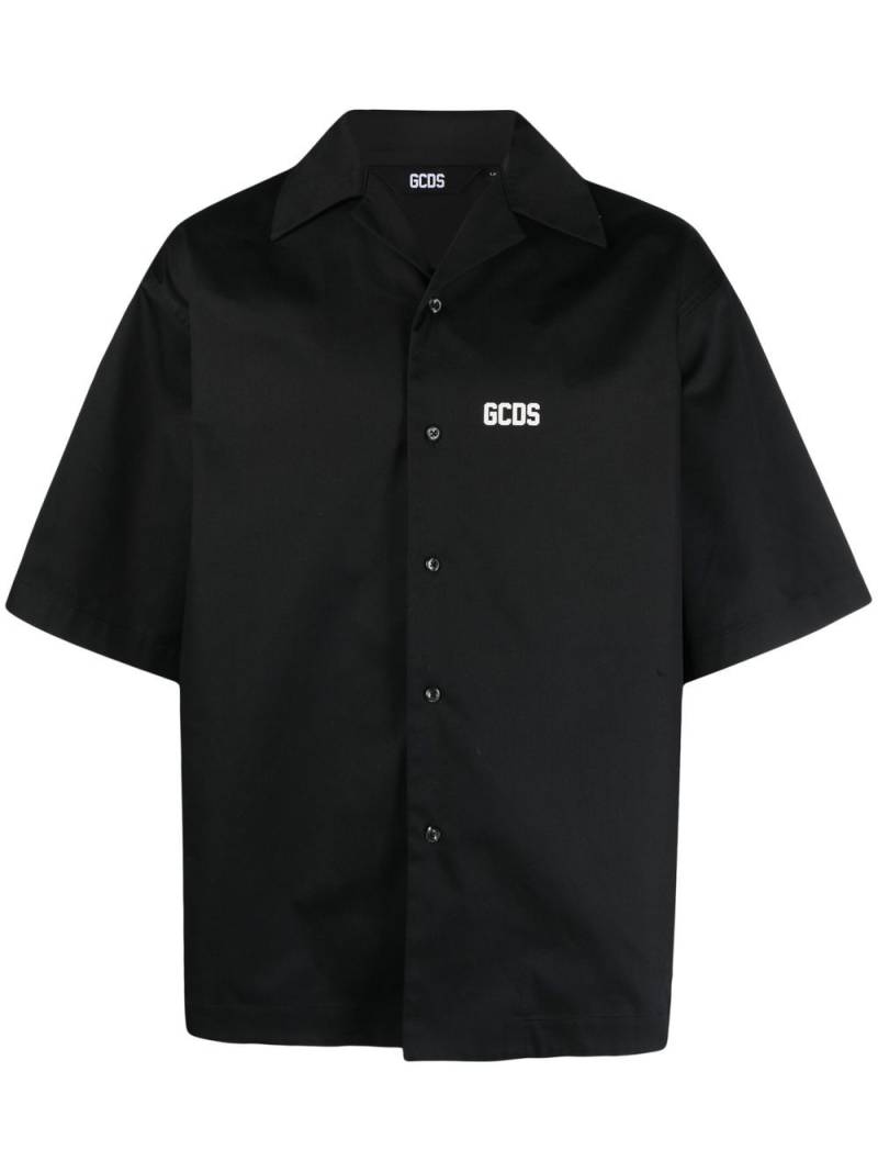 GCDS logo-print bowling shirt - Black von GCDS