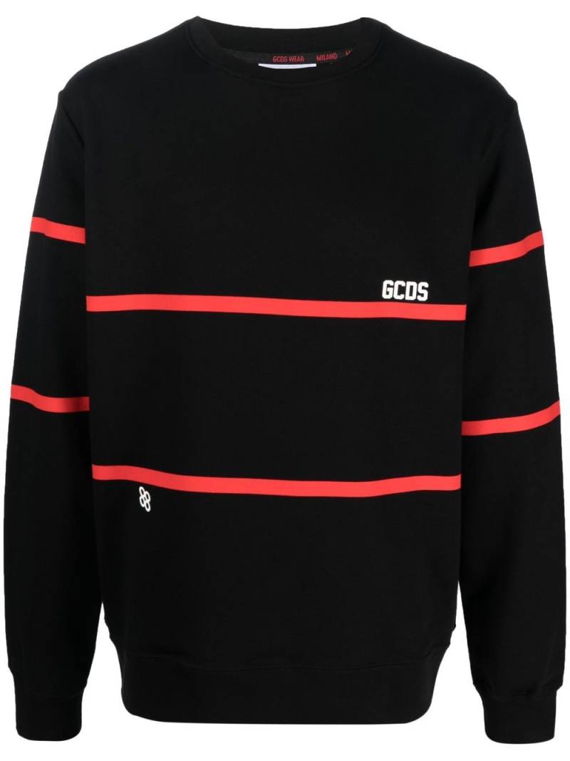 GCDS logo-print detail sweatshirt - Black von GCDS