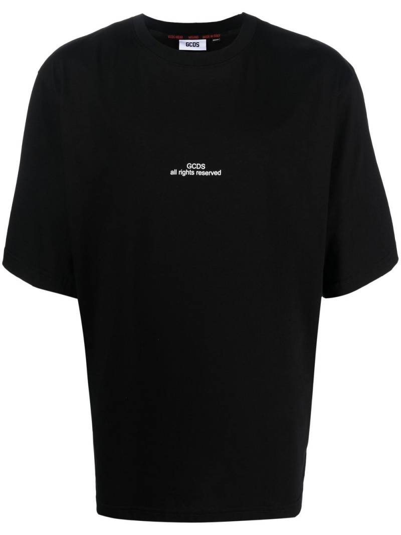 GCDS logo-print short-sleeve T-shirt - Black von GCDS