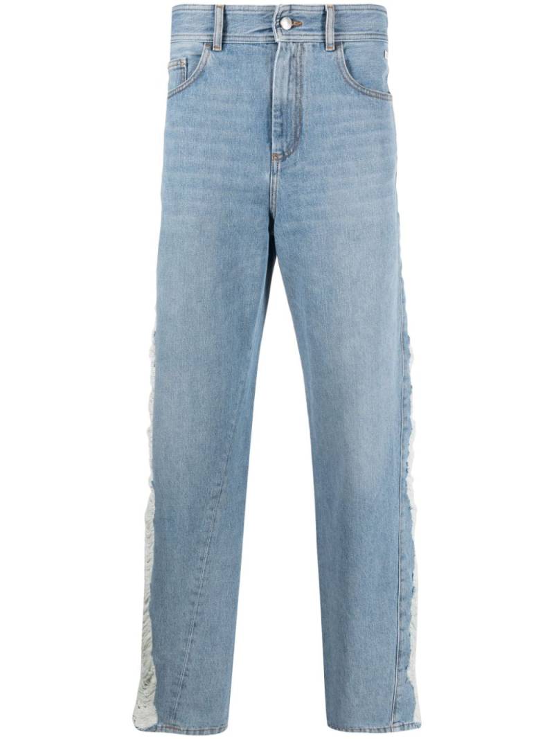 GCDS ripped high-rise straight-leg jeans - Blue von GCDS