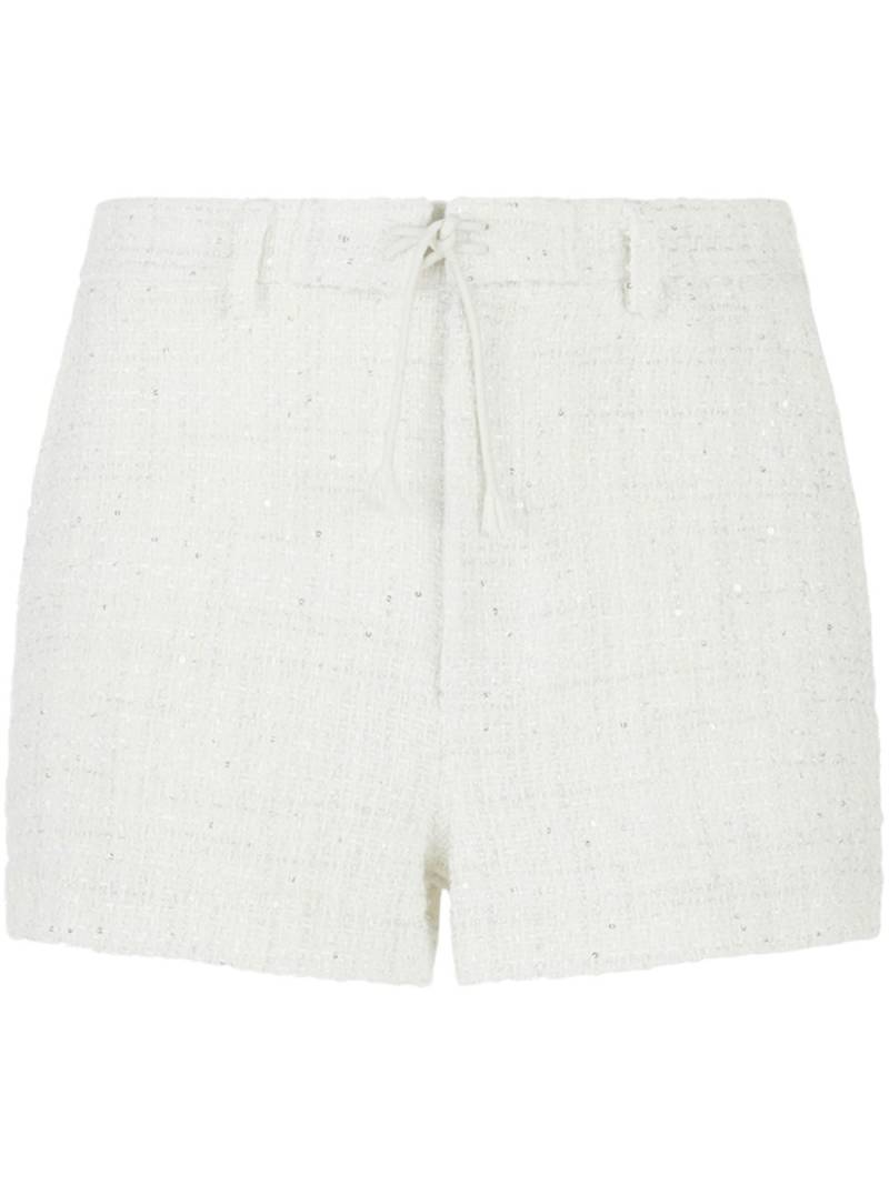 GCDS sequin-embellished tweed shorts - White von GCDS