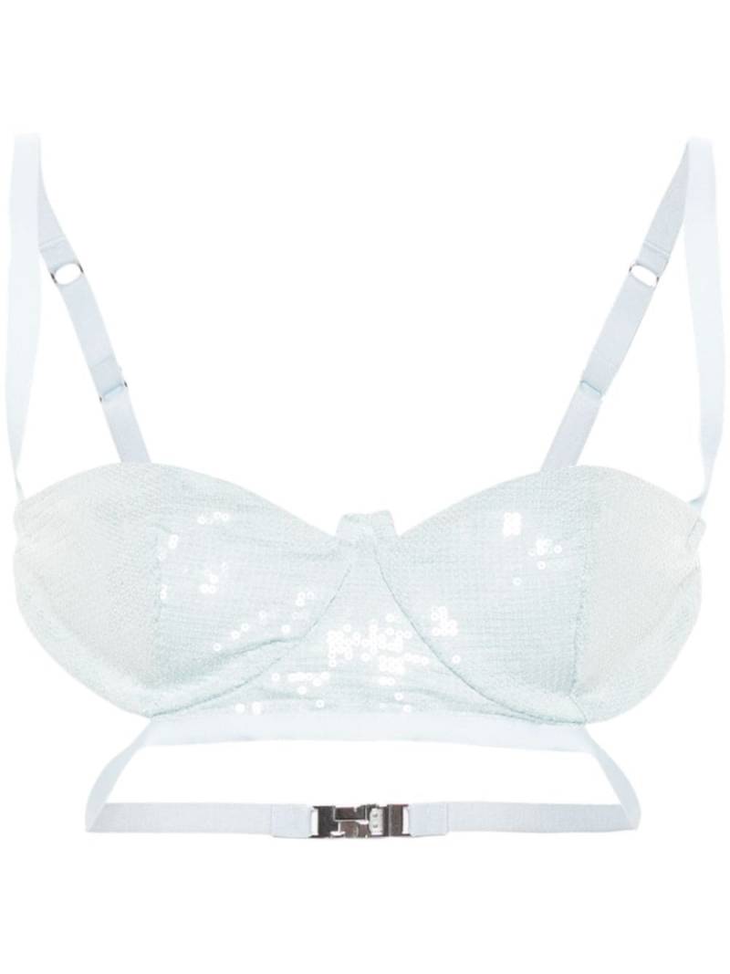 GCDS sequined bra top - Blue von GCDS