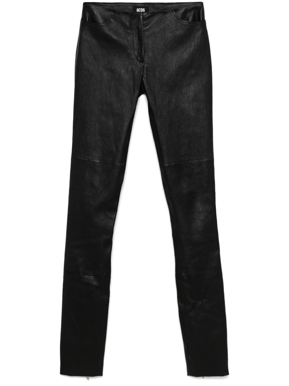 GCDS skinny leather trousers - Black von GCDS