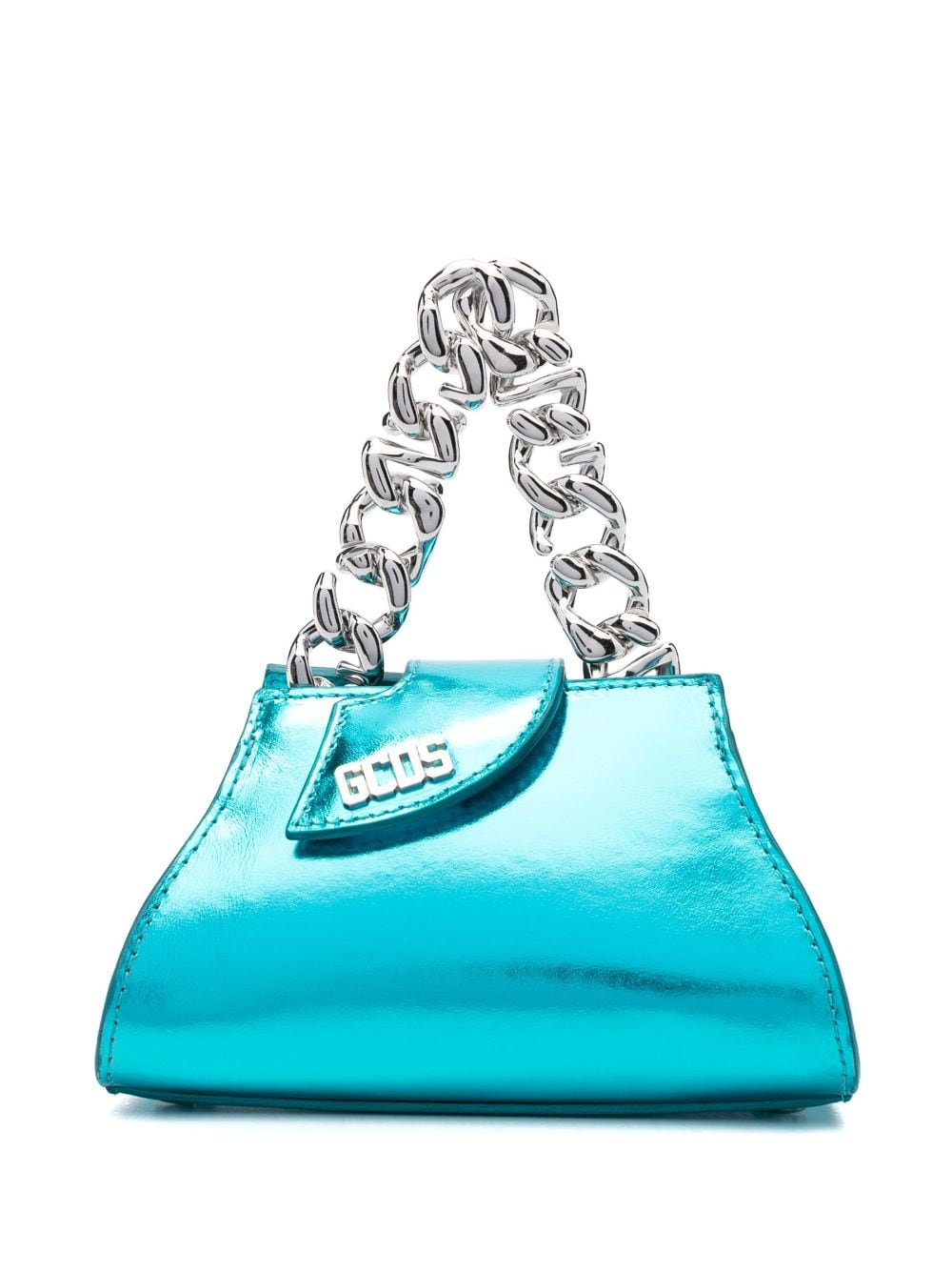 GCDS small Comma Transpallic tote bag - Blue von GCDS