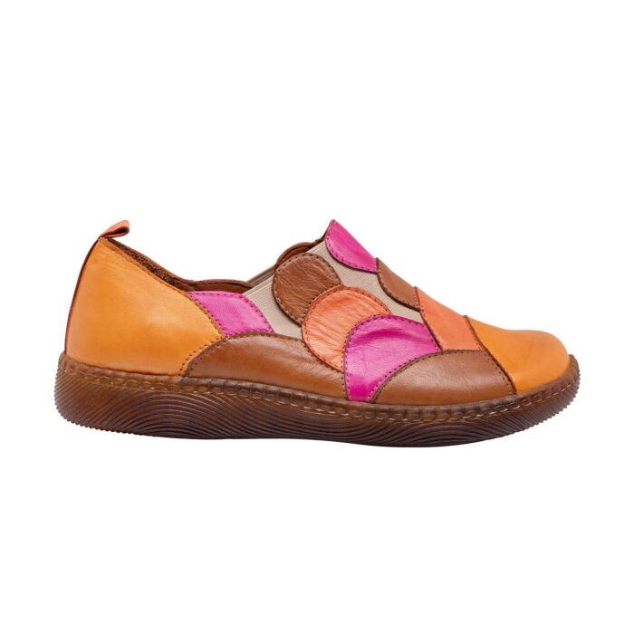 Gemini Schlupfschuh aus weichem Anilinleder orange von Gemini