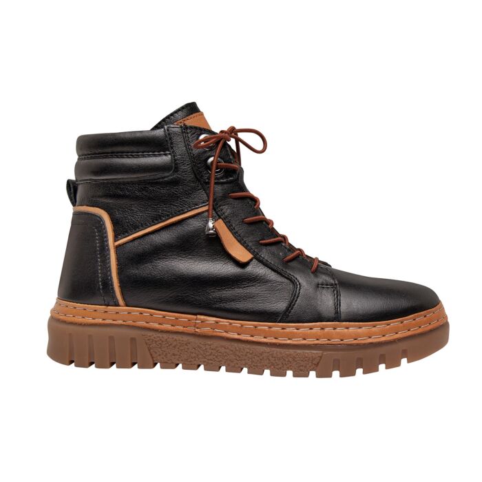 Gemini Schnürstiefelette aus Anilinleder für Damen schwarz Gemini Schnürstiefelette aus Anilinleder für Damen schwarz von Gemini