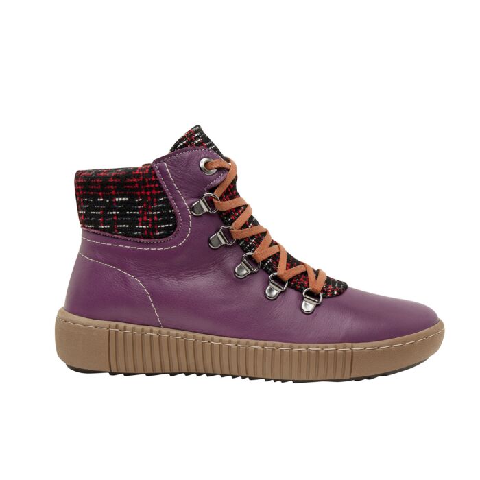 Gemini Schnürstiefelette aus weichem Anilinleder violett Gemini Schnürstiefelette aus weichem Anilinleder violett von Gemini