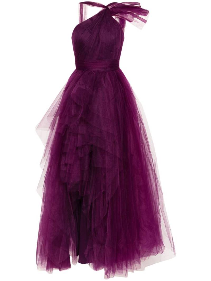 Gemy Maalouf asymmetric tulle gown - Purple von Gemy Maalouf