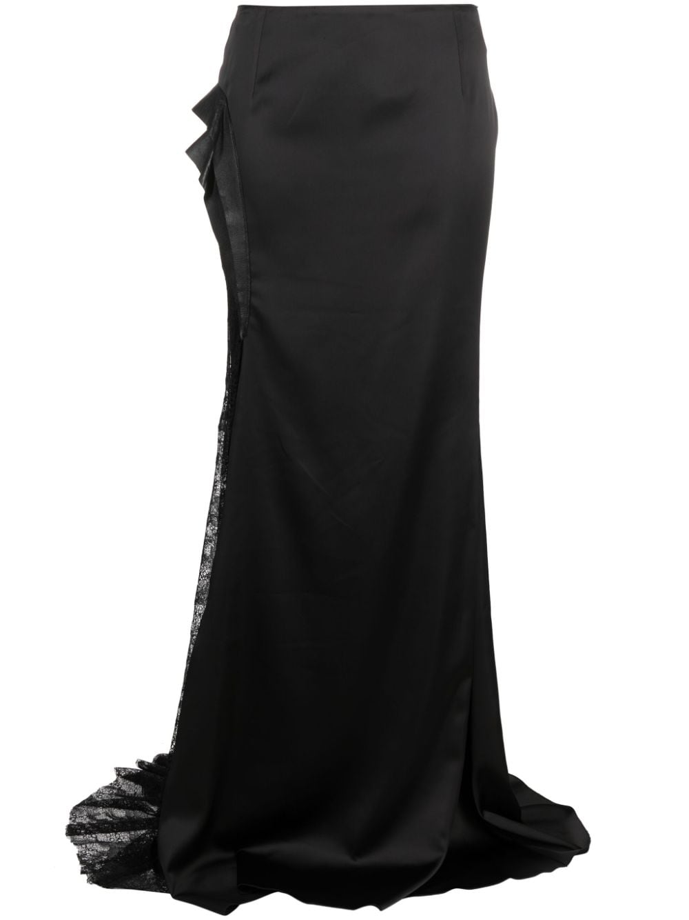 Gemy Maalouf floral-detailing satin maxi skirt - Black von Gemy Maalouf