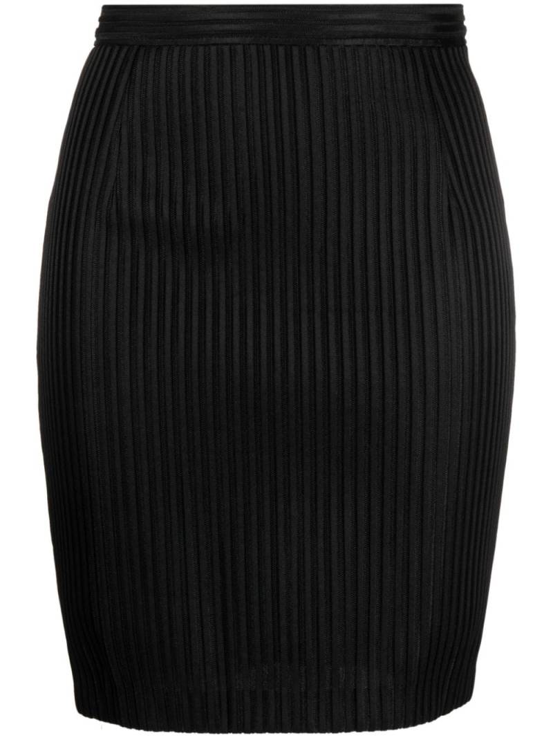 Gemy Maalouf high-waist ribbed miniskirt - Black von Gemy Maalouf