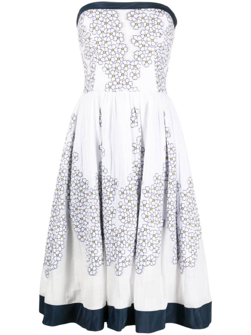 Gemy Maalouf off-shoulder floral-print dress - White von Gemy Maalouf