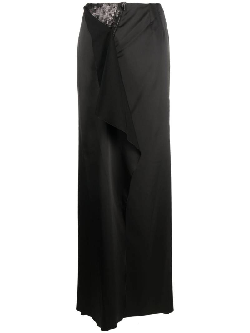 Gemy Maalouf sequin-embellished satin maxi skirt - Black von Gemy Maalouf