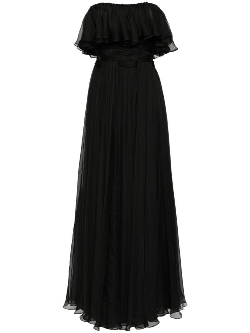 Gemy Maalouf strapless ruffled gown - Black von Gemy Maalouf