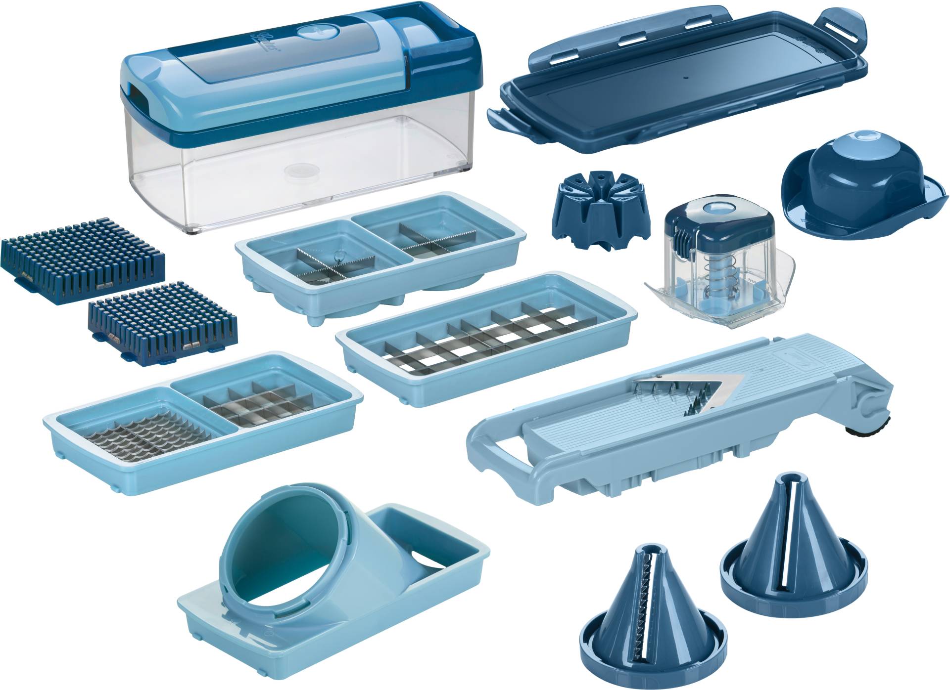 Genius Zerkleinerer »Nicer Dicer Fusion Smart«, 16-tlg. incl. Julietti Smart Spiralschneider, 1250 ml Auffangbehälter von Genius