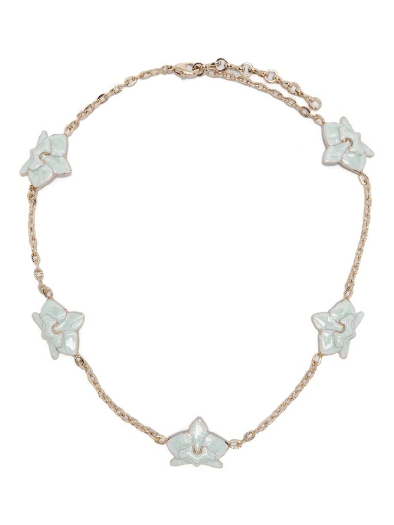 Genny Orchid-motif necklace - Gold von Genny