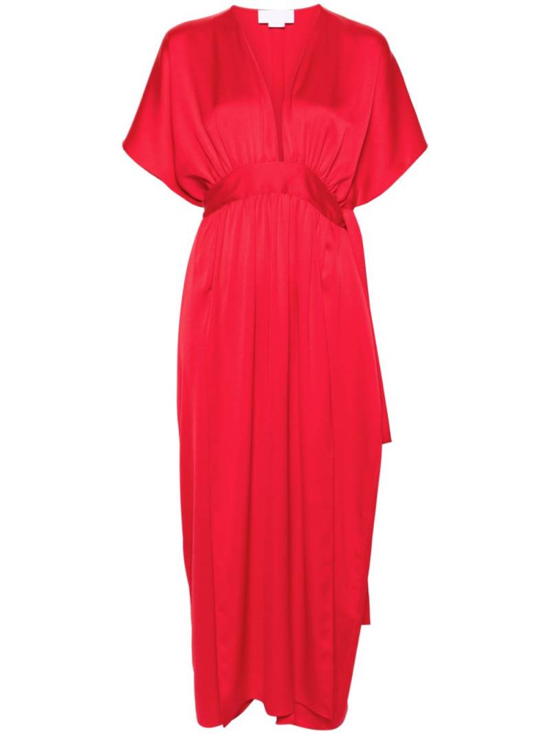 Genny V-neck satin maxi dress - Red von Genny