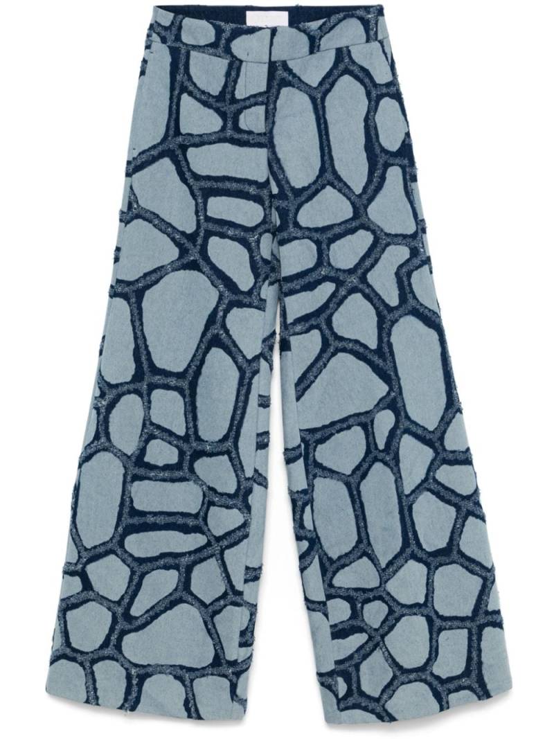 Genny abstract-pattern jeans - Blue von Genny