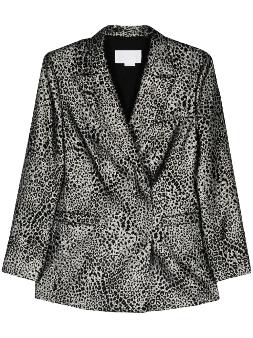 Genny animalier double-breasted blazer - Silver von Genny