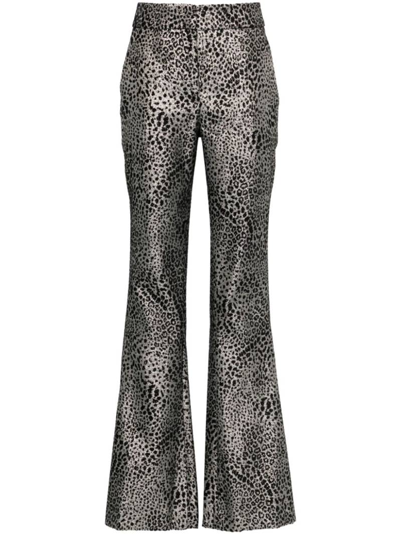 Genny animalier lurex trousers - Black von Genny