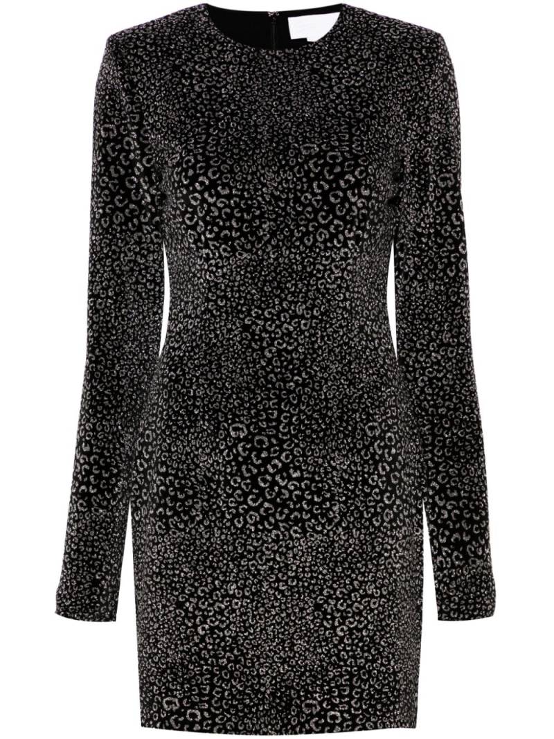 Genny animalier velvet mini dress - Black von Genny