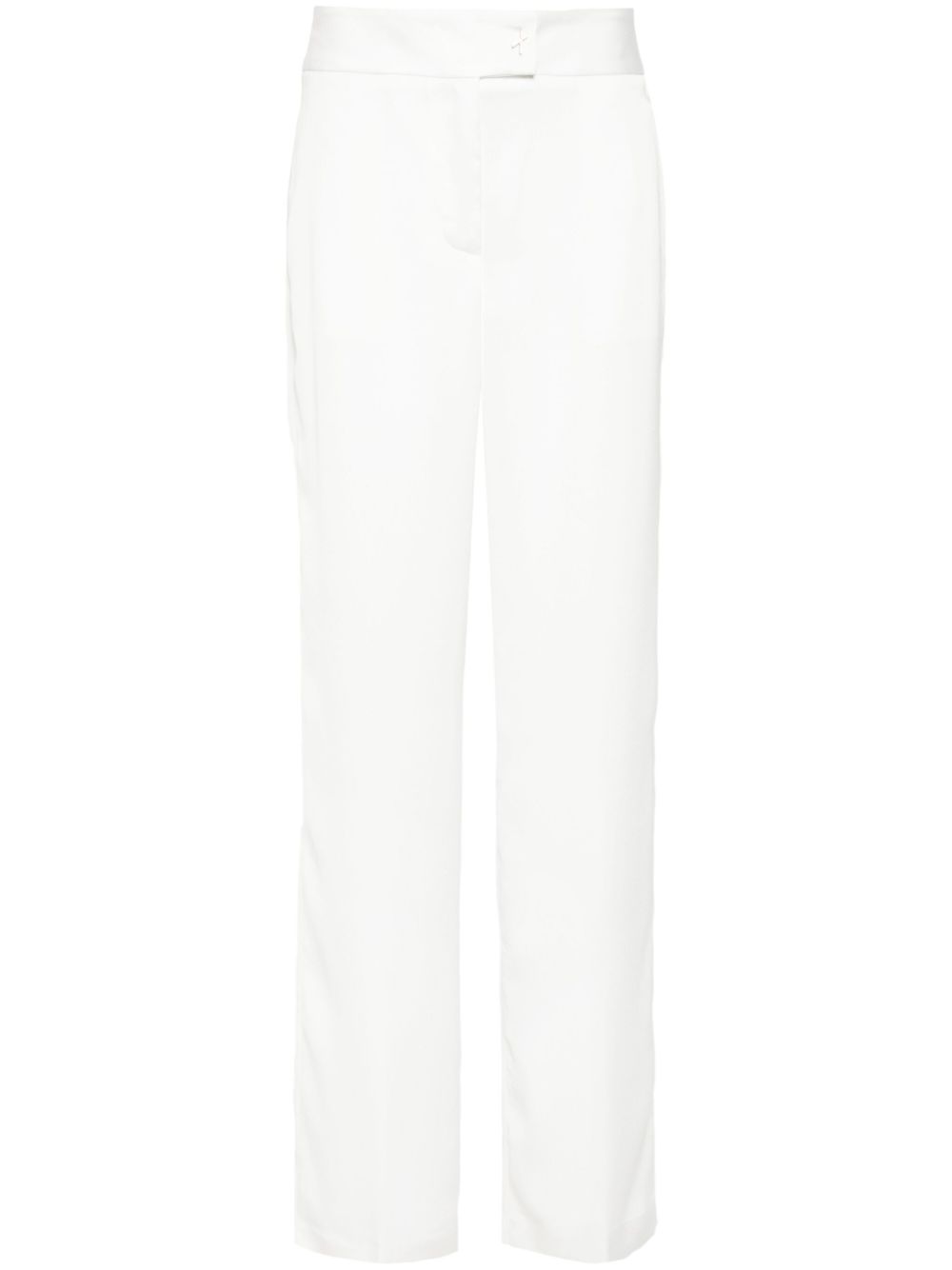 Genny crystal-button trousers - White von Genny