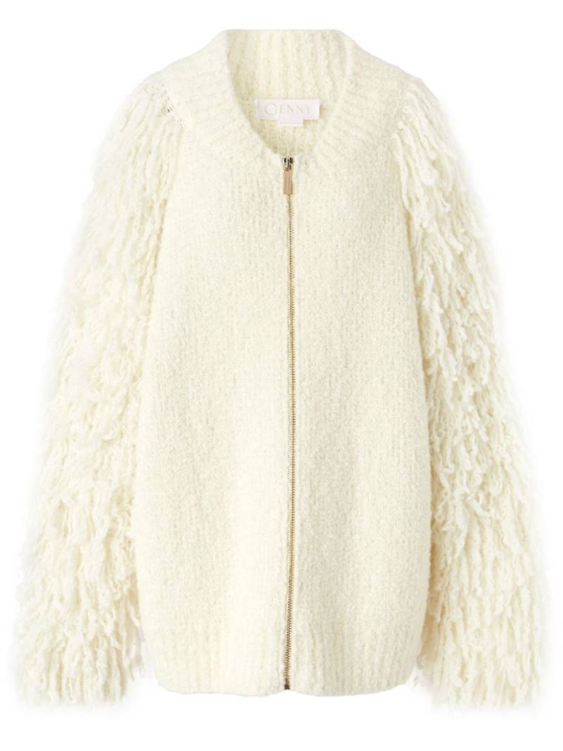 Genny fringe knit cardigan - Neutrals von Genny