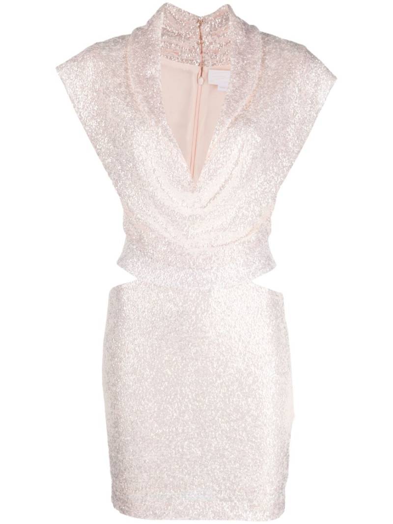 Genny gathered-detail sequin-embellished dress - Pink von Genny