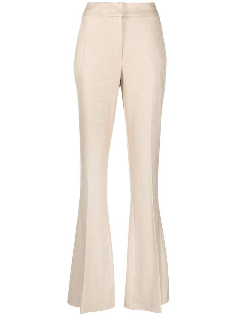 Genny high-waist flared trousers - Neutrals von Genny