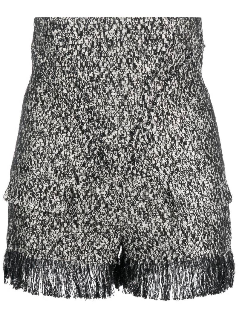 Genny high-waist fringed shorts - Black von Genny