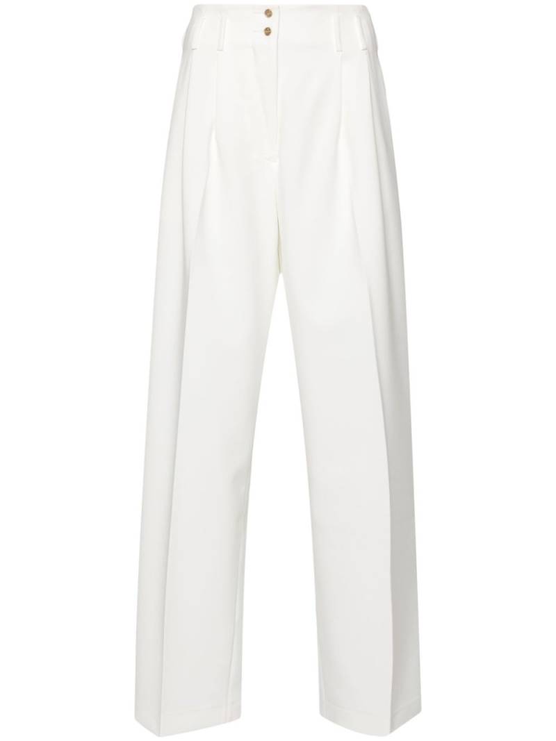 Genny high-waisted straight-leg trousers - White von Genny