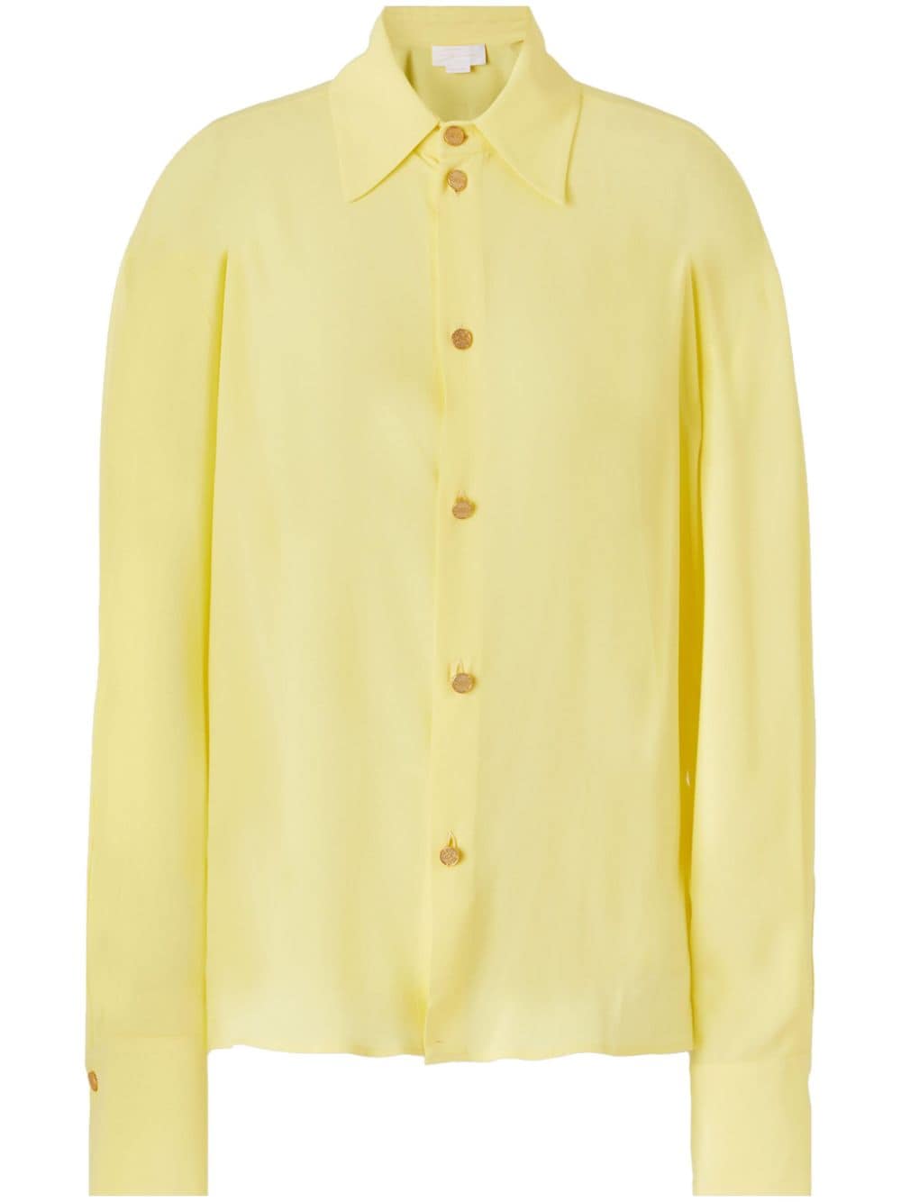 Genny logo-embossed buttons shirt - Yellow von Genny