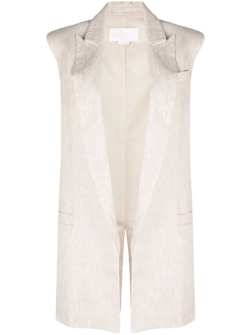 Genny open-front tailored vest - Neutrals von Genny