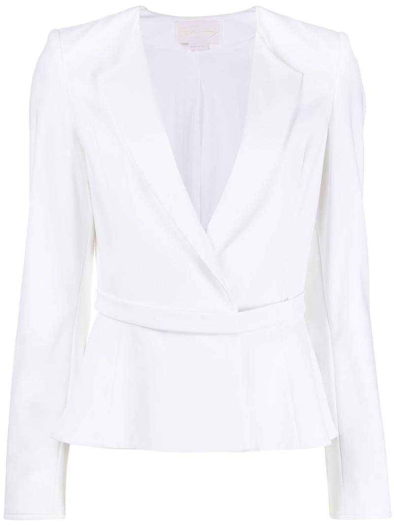 Genny peplum-hem tailored jacket - White von Genny