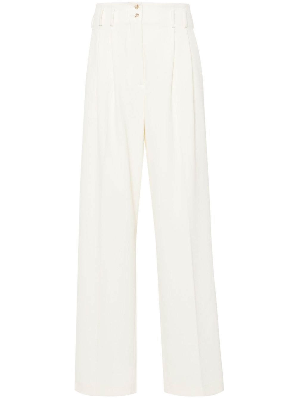 Genny pleat tailored trousers - Neutrals von Genny