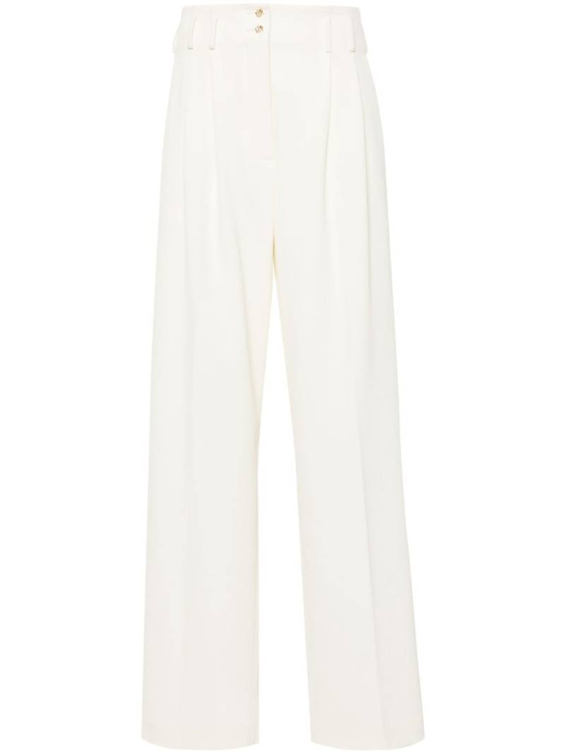 Genny pleat tailored trousers - Neutrals von Genny