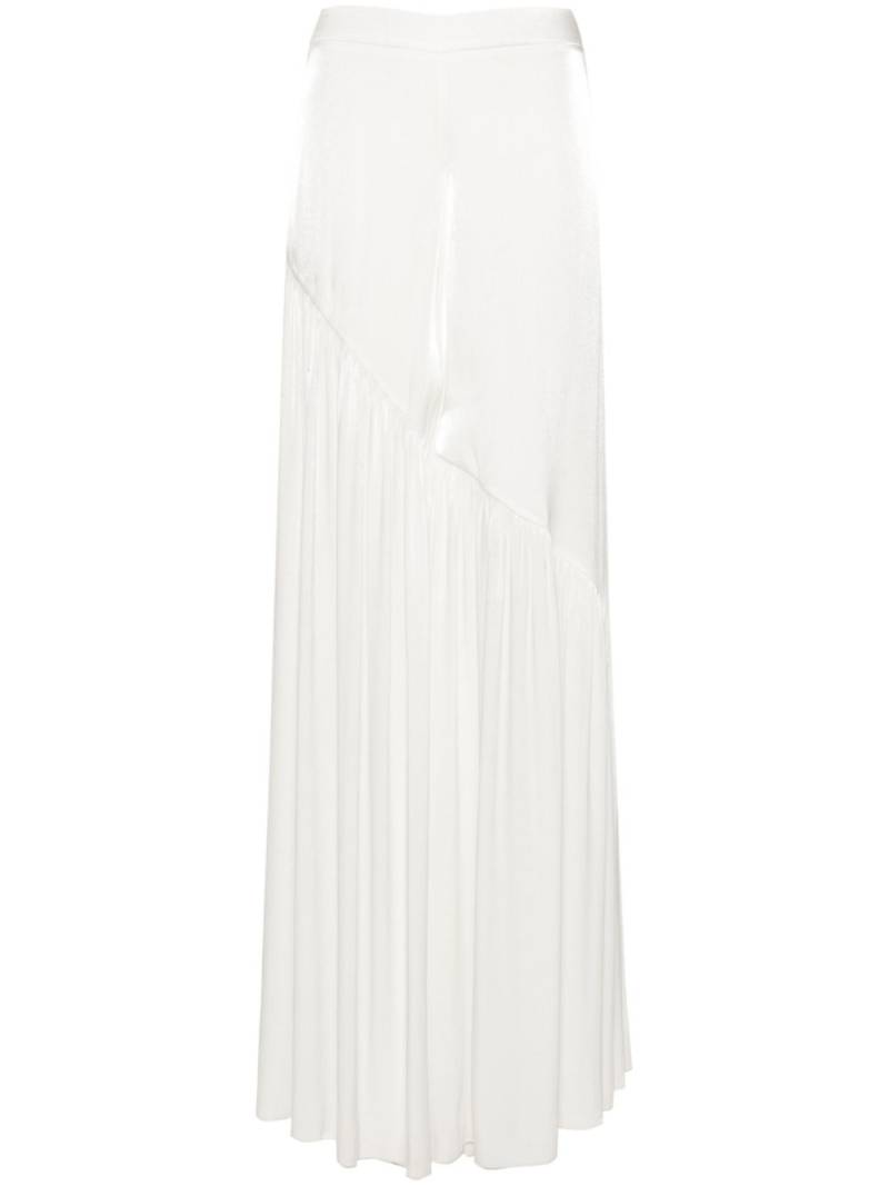 Genny plissé wide-leg trousers - White von Genny