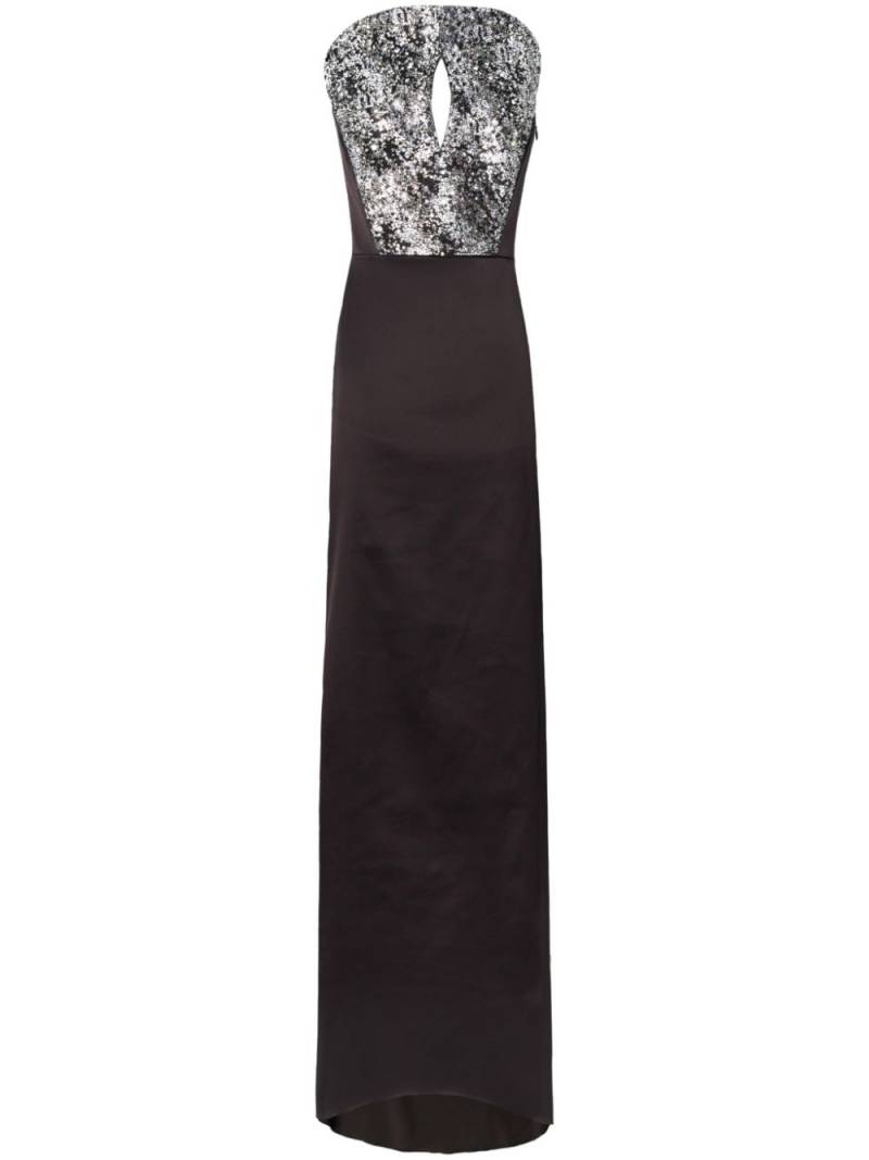 Genny rhinestone-embellished maxi dress - Black von Genny