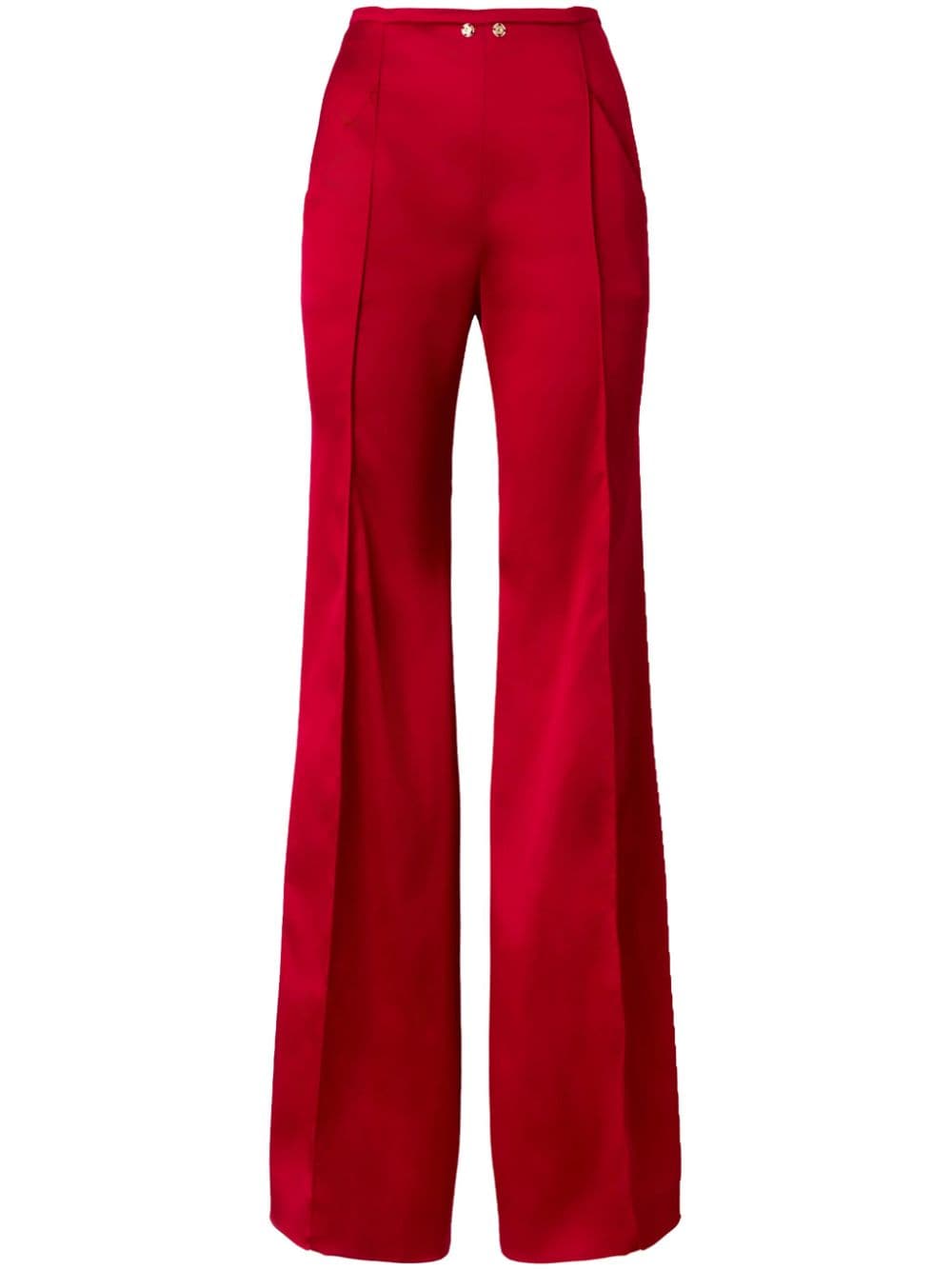 Genny satin-finish flared trousers von Genny