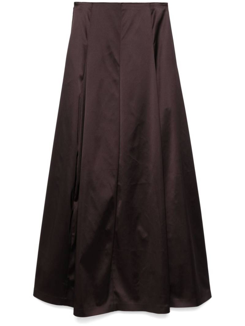 Genny satin maxi skirt - Brown von Genny