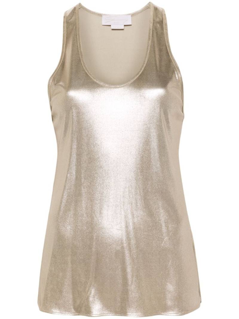 Genny scoop-neck metallic tank top - Gold von Genny