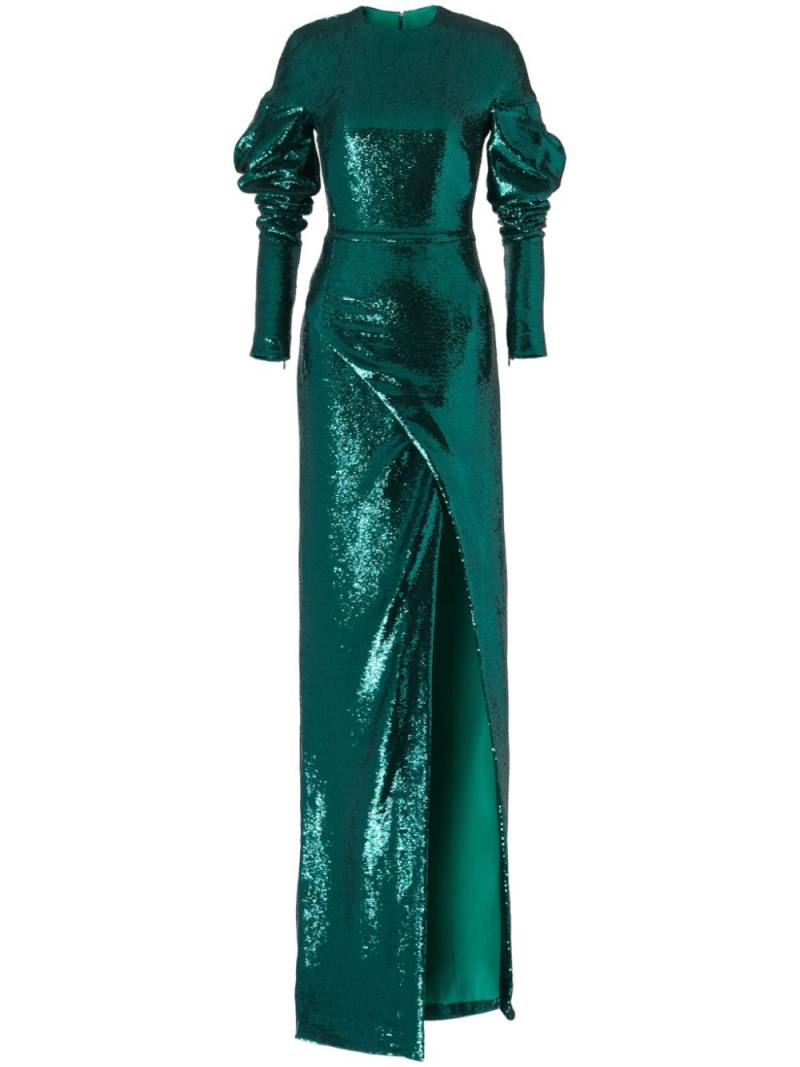 Genny sequin-embellished maxi dress - Green von Genny