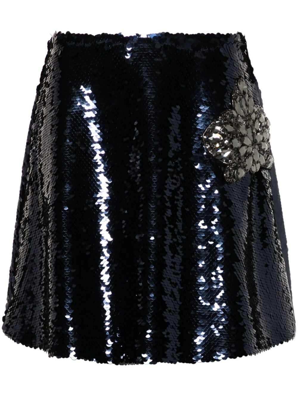 Genny sequin-embellished skirt - Blue von Genny